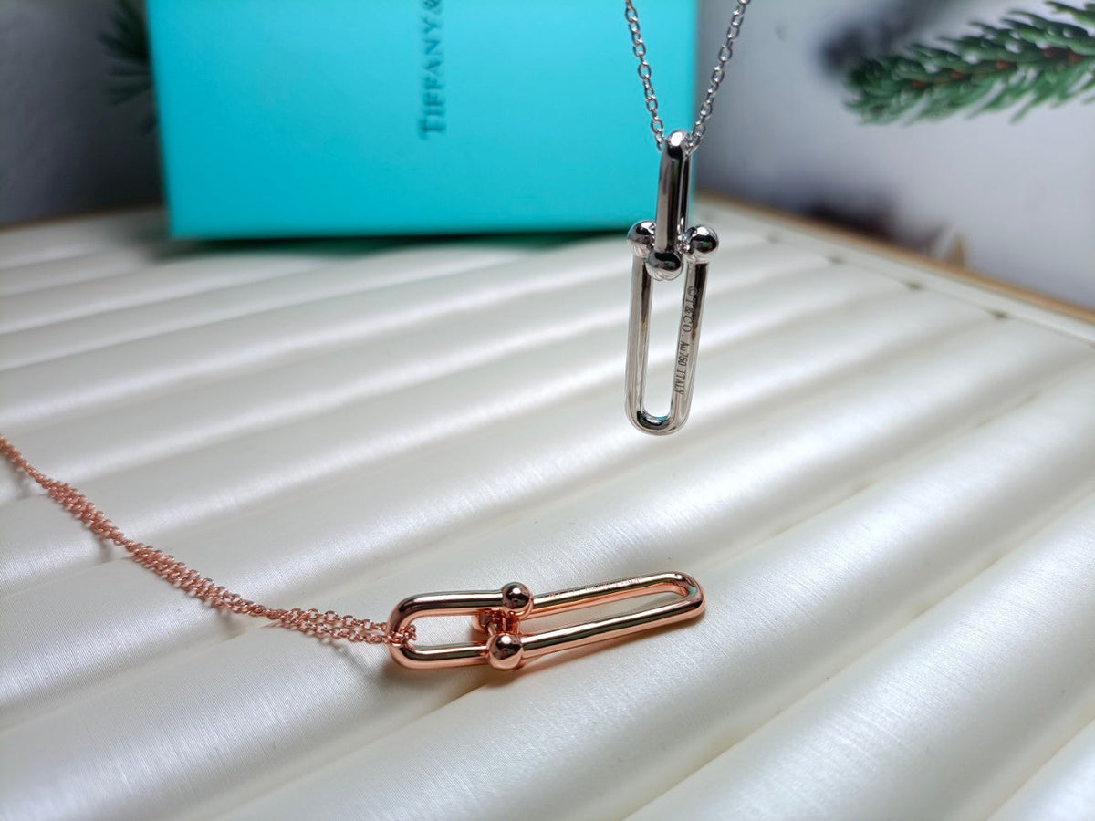 Tiffany Hardwear Drop Double Link Pendant Necklace
