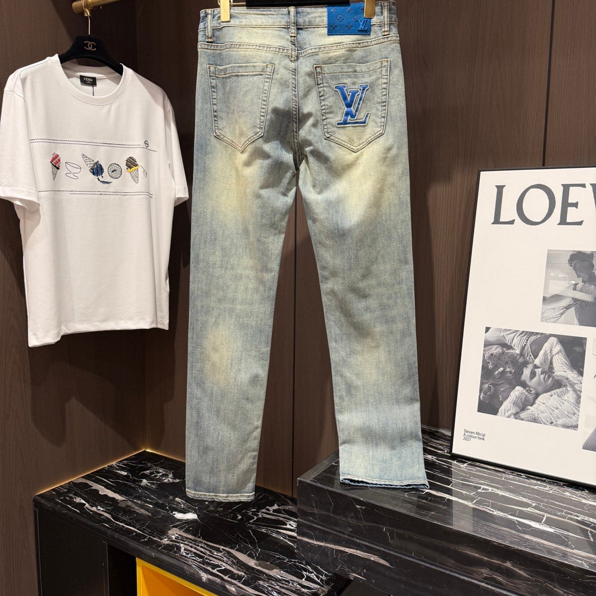 Louis Vuitton Logo-Embroidered Jeans - product image