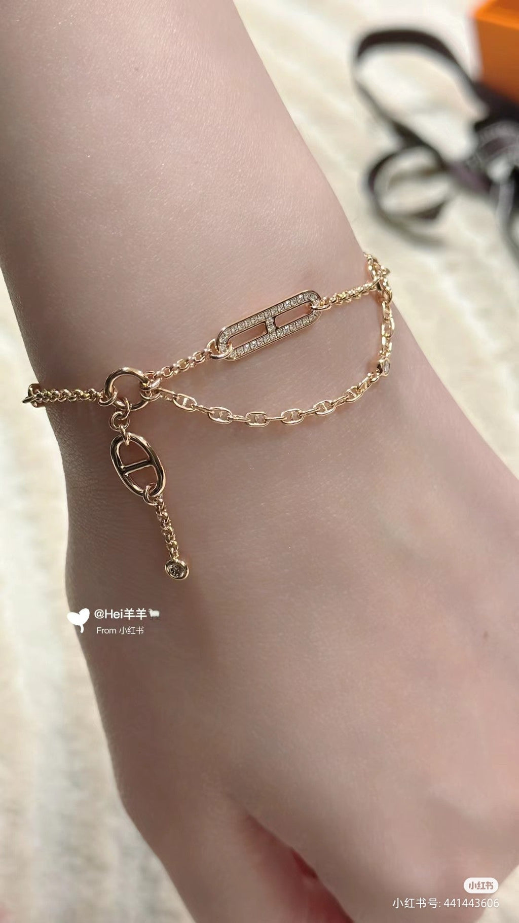 Hermes Farandole Pig Nose Full Diamond Bracelet